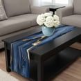 thumbnail image 4 of Navy Blue Marble Table Runner 108 Inches Long, Modern Contemporary Art Kitchen Coffee Dining Table Decoration for Home Party Birthday Wedding Home Decor 13x108 Inches, 4 of 8