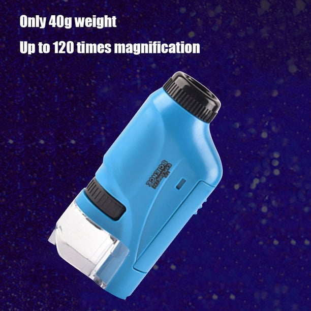 Microscope de poche Portable pour enfants 60x-120x, Microscope de