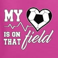 thumbnail image 2 of Wild Bobby, My Heart Is On That Soccer Field, Sports, Women Graphic Long Sleeve Tee, Fuschia, Large, 2 of 4