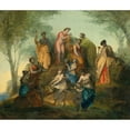 thumbnail image 2 of Pierre-Paul Prud'hon 17x15 Gold Ornate Wood Frame and Double Matted Museum Art Print Titled - Apollo and the Nine Muses on Mount Parnassus, 2 of 4