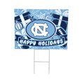 thumbnail image 2 of North Carolina Tar Heels 24" x 18" Happy Holidays Christmas Outdoor Staked Yard Sign, 2 of 5