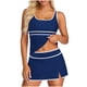 thumbnail image 1 of Mujeres Pantalones Traje Conservador Traje de Baño Color Bloqueo Más Boyshort Tres Piezas Conjunto Traje de Baño, 1 of 5