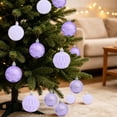 thumbnail image 3 of 16-Piece Purple Christmas Ball Ornaments, Shatterproof Plastic Christmas Tree Decorations for Tree, Wreath, Window, Mantel and Holiday Hanging Decor, 3 of 10