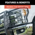 thumbnail image 4 of ARIES 1053 1-1/2-Inch Black Steel Grille Guard, No-Drill, Select Jeep Wrangler JL Fits select: 2018-2019,2021 JEEP WRANGLER UNLIMITED, 4 of 5