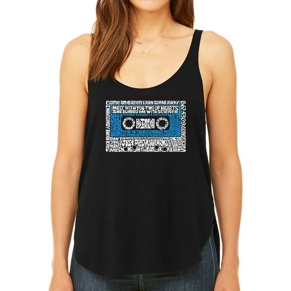Women's Premium Word Art Flowy Tank Top - 80s One Hit Wonders