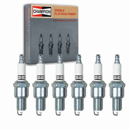 6 pc Champion 7031 Double Platinum Spark Plugs for 41-819 4727114 RN14PMP5 Ignition Wire Secondary