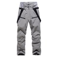 thumbnail image 3 of AWZXDE Men's Winter Ski Pants with Suspenders Buckle Insulated Warm Snowboard Overpants for Cold Weather Grey,S, 3 of 3