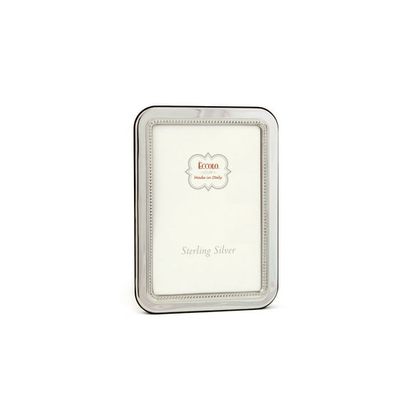 Eccolo Beaded Round Edge Sterling Silver Frame 5 By 7 Com