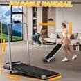 thumbnail image 3 of Yagud Walking Pad Treadmill with Handle Bar & 5% Incline, Foldable Portable Treadmill for Running, Small Under Desk Treadmill for Home, Silver, 3 of 9
