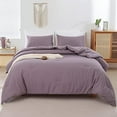 thumbnail image 3 of Oversized King Comforter 128x120, 3pcs Super King Plus Comforter (1 Dusty Purple Comforter & 2 Pillowcases) Lightweight Oversized King Bedding Set Quilt, 3 of 9