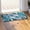 Turquoise, variant on Masada Rugs Area Rug Modern Contemporary Design 1100 Turquoise Grey White Black (2 Feet X 3 Feet) Mat