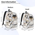 thumbnail image 3 of Bixox Funny Animals Series Printing Canvas Backpack Lightweight Casual Travel Backpack School Backpack Fits 15.6 Inch Notebook, 3 of 5