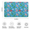 thumbnail image 3 of Dinosaur and Speech Bubble Bright Non Slip Microfiber Bathroom Rugs, Soft Rubber Backing Bath Mats for Bathroom Floor Tub and Shower,20"x32", 3 of 5