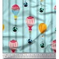 thumbnail image 1 of Soimoi Cotton Voile Fabric Stripe & Hot Air Balloon Holiday Fabric Prints by Yard 56 Inch Wide, 1 of 3