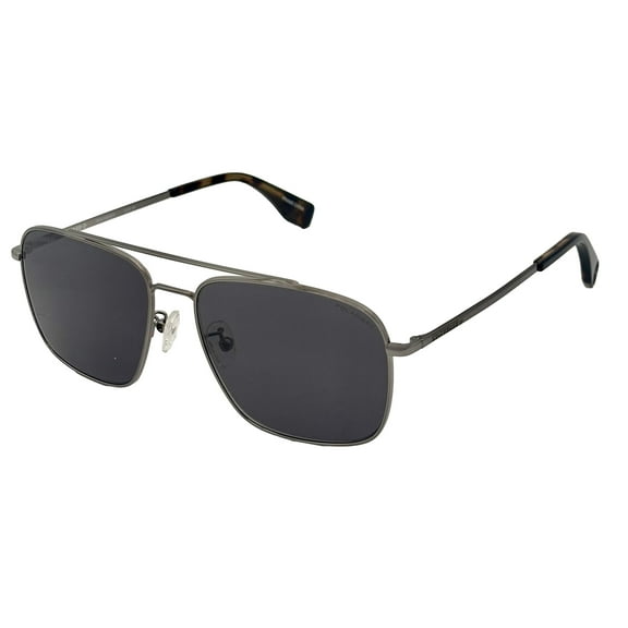 Converse Mens Rectangle Silver Aviator Sunglass Smoke Polarized Lens SCO 190