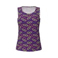 thumbnail image 4 of Xecao Carnival Masks and Beads print women's scoop neck, loose-fit workout tank tops for the gym., 4 of 9