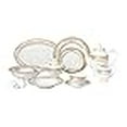 thumbnail image 3 of Lorren Home Trends 57 Piece `Chloe` Bone China Dinnerware Set (Service for 8 People), Gold, 3 of 4