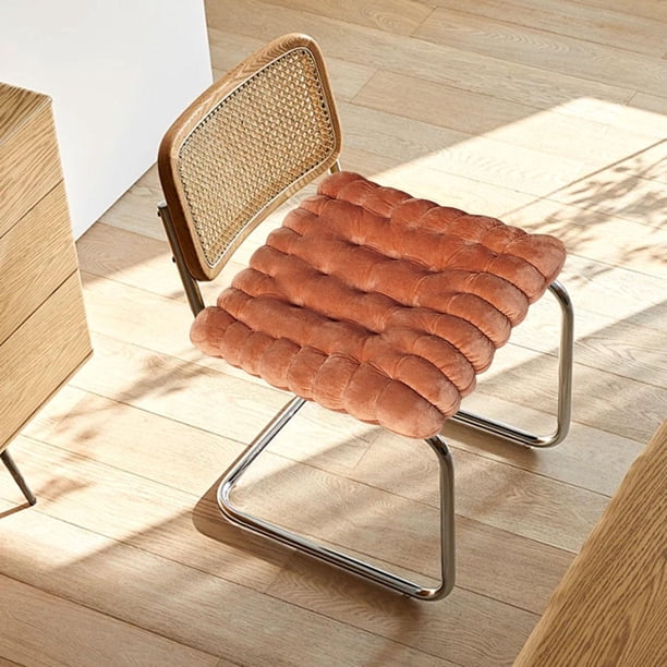 Cojín en forma de galleta, cojín de suelo, cojín de meditación cómodo, moderno y decorativo, cojín de silla en forma de galleta para sofá, sala de est Plaza Marrón