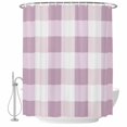 thumbnail image 2 of Pink Plaid Waterproof Fabric Shower Curtain,Spring Summer Farmhouse Buffalo Checkered Waterproof Fabric Shower Curtain for Bathroom Curtains Bathtubs Shower Curtains with 12 Hooks Standard 60x72, 2 of 8