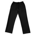 thumbnail image 6 of BVnarty Men's Solid Jacquard Striped Wide Leg Long Pants Textured Straight Leg Loose Fit Fashion Streetwear Daily Casual Trousers Black S, 6 of 7