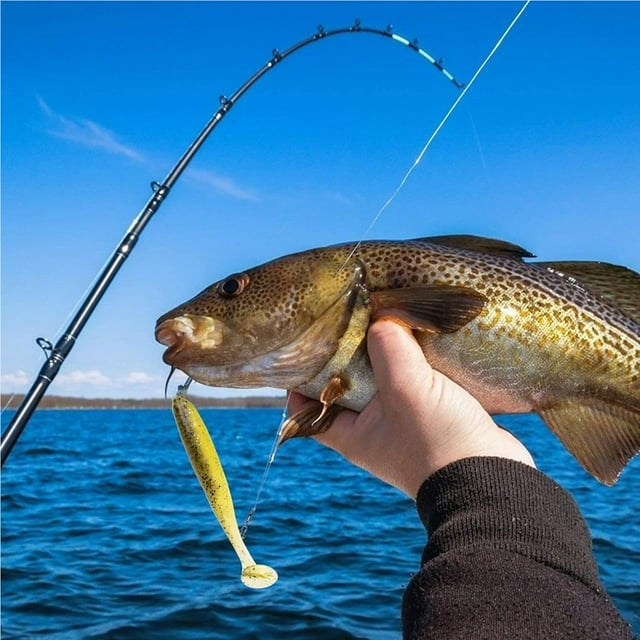 Maoww 100PCS T-Shape Fishing Lures Bionic Fishing Lure Durable Reusable Fishing Bait for Freshwater Fish Trout