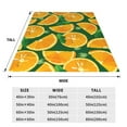 thumbnail image 3 of Honeii Orange Print Fleece Blanket - Throw Blanket for Bed, Sofa, Couch, Camping, and Travel , Microplush Ultra Soft Warm Blanket-80"x60", 3 of 7