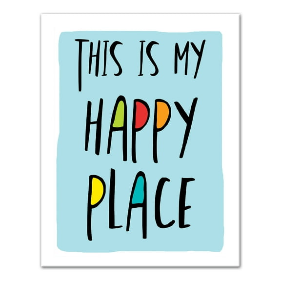 Creative Products This is My Happy Place Blue 11x14 Canvas Wall Art