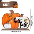 thumbnail image 3 of Gkeoshab Desktop Ornament Pumpkin logo Fall Pumpkin Decor Wooden Table Sign Grateful Tabletop For Autumn Farmhouse Thanksgiving Rustic Home Room Table Shelf Halloween Decorations Home & Garden, 3 of 8