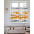 thumbnail image 5 of Burnt Orange Grey Ombre Kitchen Curtains 54 Inches length, Abstract Art Oil Painting Modern Window Treatment Curtain Drapes, Thermal Insulated Drapes for Basement Hotel RV, 42"x54", 2 Panels, 5 of 7