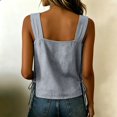 thumbnail image 7 of Womens Tank Tops Ladies' Summer Casual Loose Cotton And Linen Sleeveless Camisole With Split Vest Gray Tank Tops for Women, 7 of 7