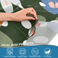 thumbnail image 5 of Yayeee Kitchen Curtains Tier Set of 2 Light Filtering 57"x24" Over Sink Window Panels, Blue Geometric Flowers, 5 of 7