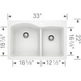 thumbnail image 7 of BLANCO DIAMOND 1.75 Dual Mount - Biscuit, 7 of 7