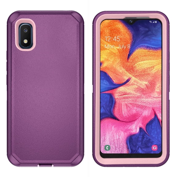 Asuwish Compatible with Samsung Galaxy A10e Phone Case Hybrid Rugged Shockproof Hard Protective Drop Proof Full Body Heavy Duty Mobile Cell Cover for A 10e 10ae S102DL Women Men Purple