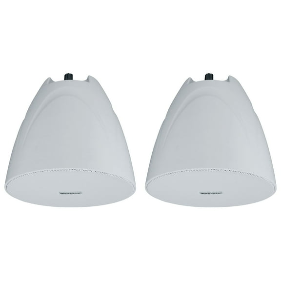 2 Rockville PEN-525T White 5.25" 70V Hanging Pendant Speakers For Restaurant/Bar