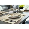 thumbnail image 2 of More Décor Faux Leather Placemats for Dining and Kitchen Table - Stain and Heat Resistant, Anti-Slip, Wipable and Washable - Set of 4 and 6 - Solid Colors (Solid Ivory, 6), 2 of 6