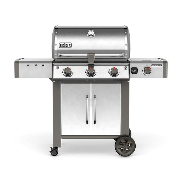 cilinder Duur staking Weber 66004001 Genesis II LX S-340 Natural Gas Grill, Stainless Steel -  Walmart.com