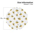 thumbnail image 2 of Lsque Bee Pattern 4" Drink Coasters Set of 4, PVC Leather Absorbent Coasters, Table Coaster Set Decorative Coffee Cup Coasters Housewarming Gift -Octagon, 2 of 6