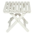 thumbnail image 4 of Shine Company Adirondack Square Cedar Wood Foldable Side Table in White, 4 of 4