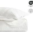 thumbnail image 4 of EVERGRACE 100% Cotton Scallop Quilt Set, King Size 3 Piece Set  Lightweight Bedspread with 2 Shams, Soft Prewashed Matelasse Coverlet for Cozy and Elegant Bedding, Bright White, 4 of 8