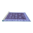 thumbnail image 2 of Ahgly Company Machine Washable Indoor Round Oriental Blue Traditional Area Rugs, 8' Round, 2 of 4