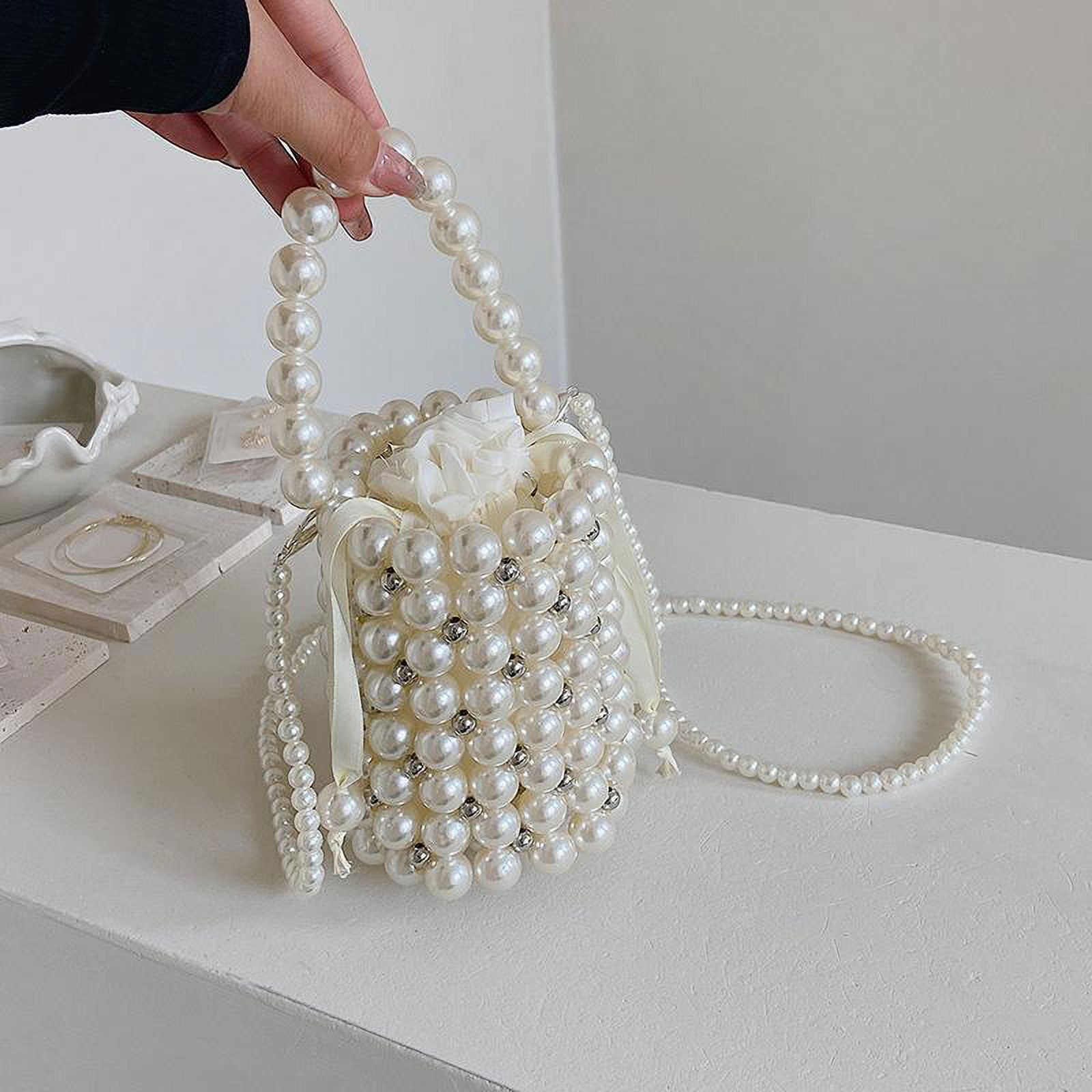 2 Pcs Bandoulière Chaîne Sac Perlé Sac Bandoulière Chaîne