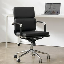 NEO CHAIR Conference Office Chair Century Modern Mid-Back Cushioned, Black