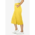 thumbnail image 3 of Woman Within Plus Size Petite Elastic-Waist Pull-On Knit Pocket Capri Pants, 3 of 6