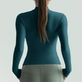 thumbnail image 4 of Women's Turtleneck Long Sleeve Top - 2025 Fall Winter Stretch Slim Fit Thermal Undershirt Basic Layering Fashion Clothes，Navy S, 4 of 7