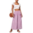 thumbnail image 5 of MLCDZ Womens Summer Striped Barrel Pants Comfy Baggy Drawstring Elastic Waist Pant with Pockets Lightweight Beach Vacation Party Lounge Trousers, 5 of 7