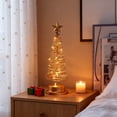 thumbnail image 6 of Metal Christmas Tree with Lighting, Christmas Table Decoration, Battery Operated Christmas Tree Night Light, Spiral Christmas Tree Lamp with Metal Stand,13inch, 6 of 7