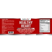 (6 pack) Healthy One Healthy Heart - Blood Flow & Heart Health Supplement with Magnesium, Hawthorn, 60 Capsules