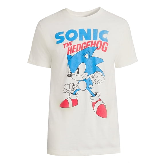 Sonic The Hedgehog T-Shirt Men's Distressed Action Pose Short Sleeve Tee