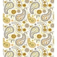 thumbnail image 3 of Ambesonne Paisley Duvet Cover Set, Folkloric Floral Drop Forms, 2-Calking, Orange Yellow White, 3 of 6