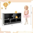 thumbnail image 3 of Giantex Toy Storage Organizer, 5-Section Storage Cabinet, Wooden Display Book Shelf, Grey, 3 of 8
